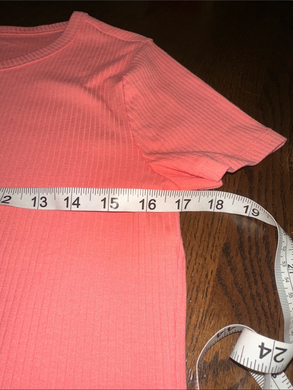 GAP Short-Sleeve Ribbed Tees - Coral & Sage size medium - Picture 7 of 8